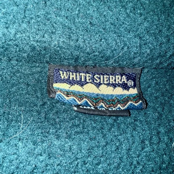 White Sierra Teal Fleece Pullover
